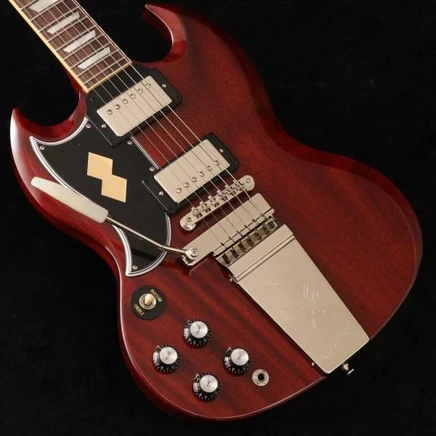Леворукая гитара Epiphone SG 1964, вишнёво-красная