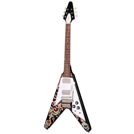 Электрогитара Epiphone Flying V Love Drops, чёрная
