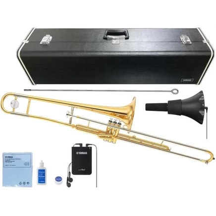 Вентильный тромбон Yamaha YSL-354V, золотой, комплект