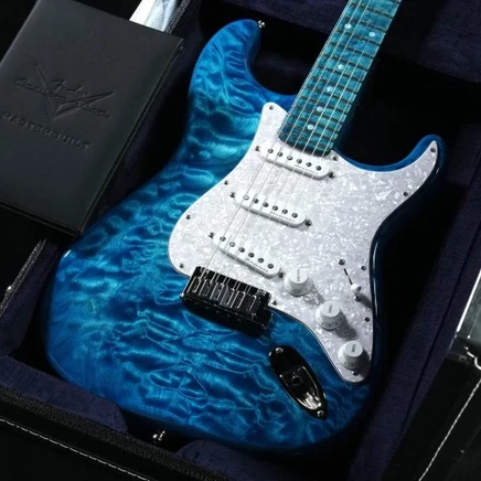 Гитара Fender Masterbuilt Stratocaster, аква-синий