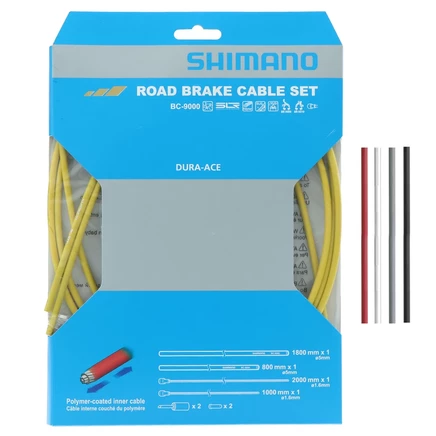 Тросы тормозные Shimano Dura-Ace полимерные, разноцветные