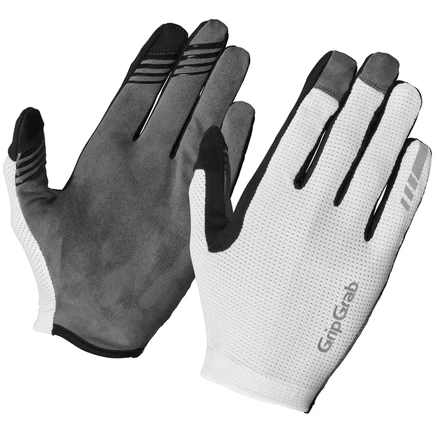 Велоперчатки GripGrab PACR InsideGrip, полнопалые, белые