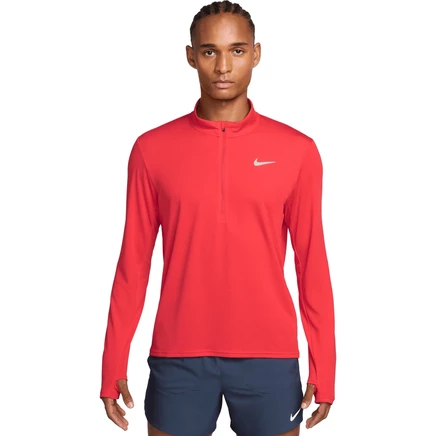 Мужской топ с длинным рукавом на молнии Nike Pacer Dri-FIT - облегченный малиновый / светоотражающий серебристый FQ2494-696 красный