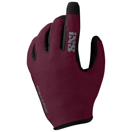 Мужские перчатки IXS Carve MTB с полными пальцами, бордовые