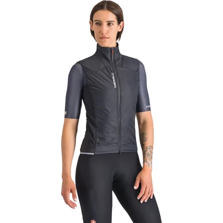 Женский прямой жилет Castelli Fly - черный 010
