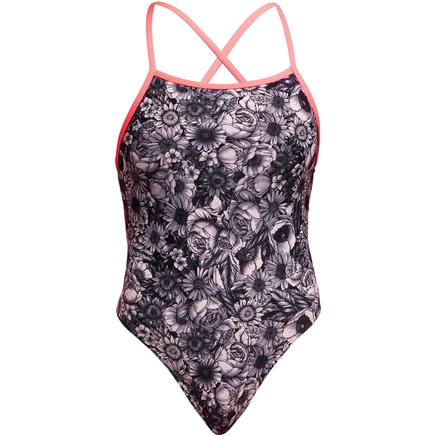 Женский слитный купальник Funkita Tie Me Tight Eco, черный