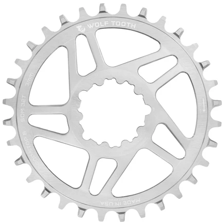 Звезда Wolf Tooth Drop-Stop B 3 мм Boost, серебристая