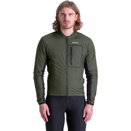 Мужская футболка Santini Alpha 0M50775ALPHATRAI - зеленый в стиле милитари VM green