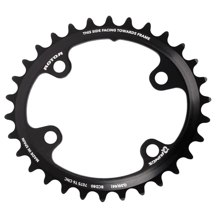 Звезда Rotor Q-Rings для Shimano GRX BCD 80x4, черная