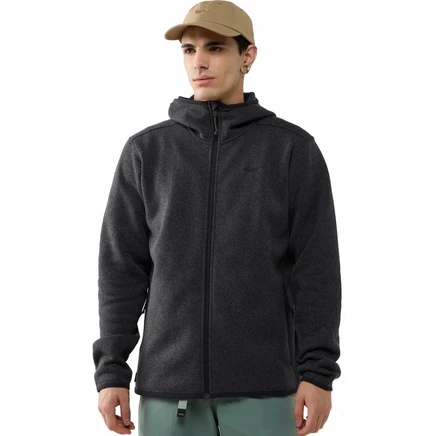 Мужская флисовая куртка haglöfs swook ii mid hood, черная