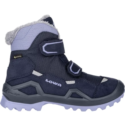 Зимние ботинки LOWA Milo GTX Mid Junior - темно-синий/лавандовый (размер 25-35), синий