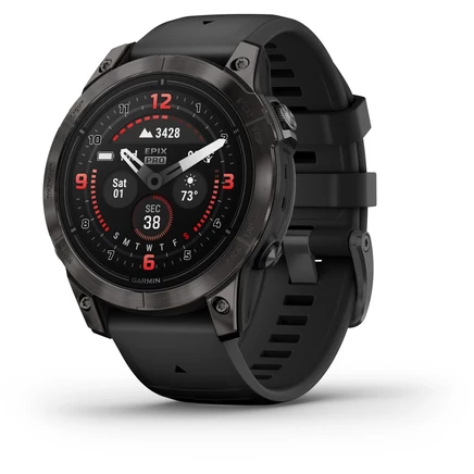 Умные GPS-часы Garmin Epix Pro (Gen 2) Sapphire - 47 мм - Карбон/Серый черный, серый