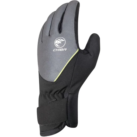 Теплые велосипедные перчатки Chiba Roadmaster Reflex - черные светоотражающие/black