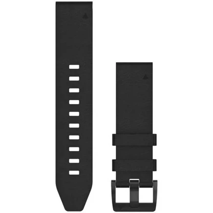 Ремешок для часов Garmin QuickFit 22 для fenix 5/6 / Forerunner 935/945 / Instinct - Черный кожаный - 010-12740-01 черный