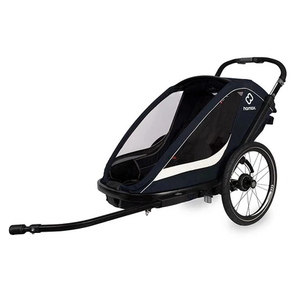 Детский велоприцеп Hamax Breeze для 2 детей, черный