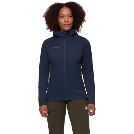 Женская куртка Mammut Rime Light Flex с капюшоном, синяя