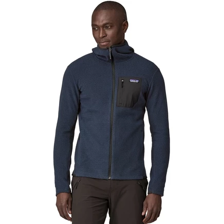 Мужская толстовка Patagonia R1 Air с капюшоном на молнии - Новая темно-синяя
