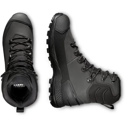 Мужские ботинки Mammut Blackfin из кожи на высоком каблуке GTX - черный