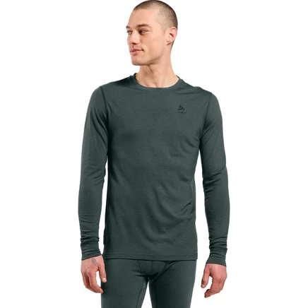 Мужской лонгслив Odlo Natural Merino 200, зелёный