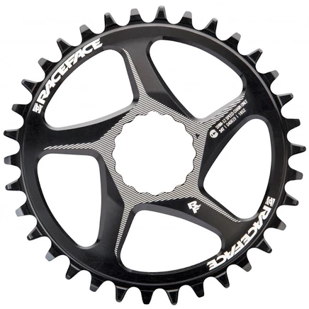 Прямое крепление узкого широкого кольца цепи Race Face Cinch - Shimano на 12 скоростей - черный black