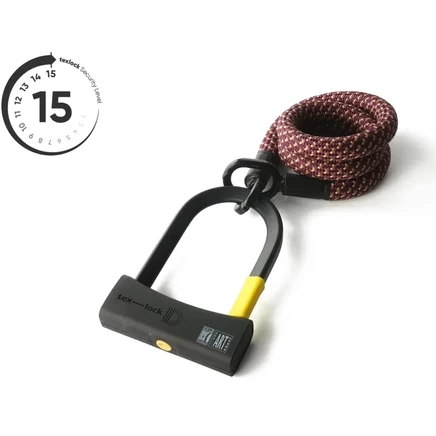Замок D-lock Texlock с текстильной петлей 120 см, красный