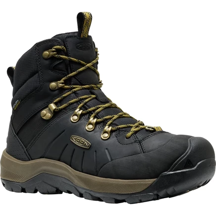 Мужские водонепроницаемые походные ботинки KEEN Revel IV Mid Polar - Черный/Lemon Curry black