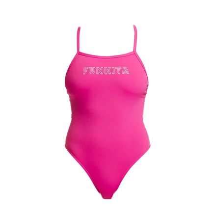 Женский слитный купальник Funkita Tie Me Tight Eco, розовый
