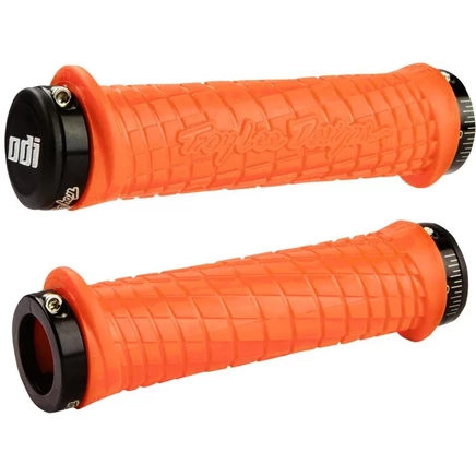 Грипсы MTB ODI Troy Lee Designs Lock-On, оранжево-черные