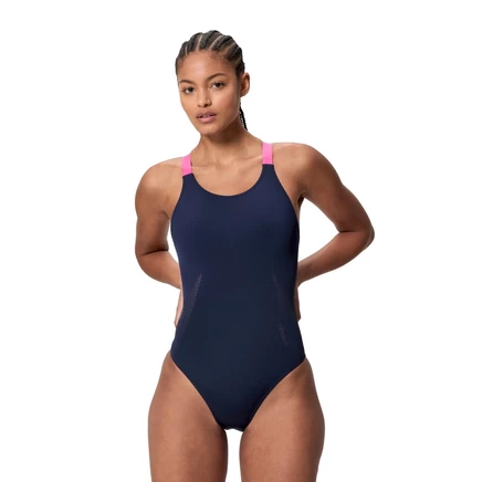 Женский купальник Speedo Solid Boom Leaderback, черный