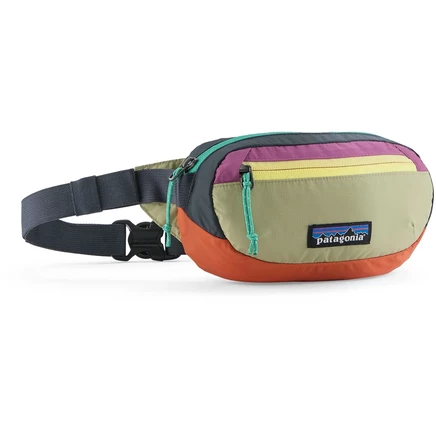 Сумка поясная Patagonia Terravia Mini 1 л пэчворк, зеленая/многоцветная
