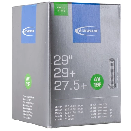 Камера Schwalbe No. 19F 27,5″–29″, клапан Schrader