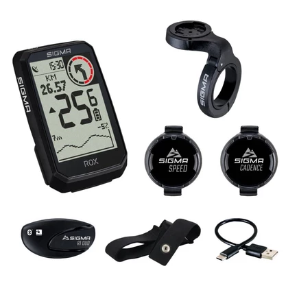 Велокомпьютер SIGMA ROX 4.0 Endurance GPS с комплектом датчиков - черный black