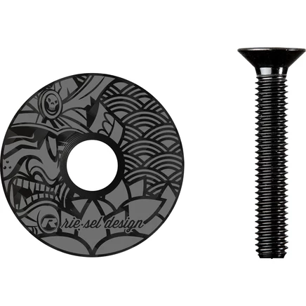 Крышка выноса Riesel Design Stem:cap Carbon Ahead, черно-серая