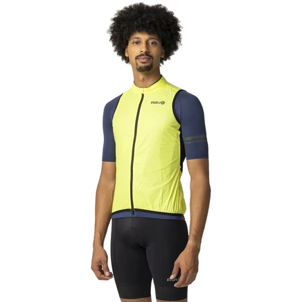 Мужской веложилет AGU Essential Wind Body, желто-неоновый