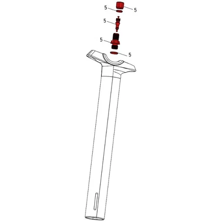 Воздушный клапан RockShox для Reverb Stealth, серебристый