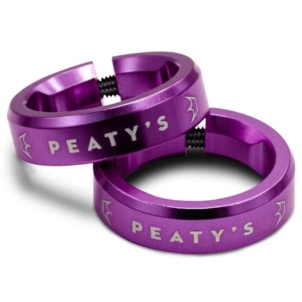 Зажимы Peaty's Monarch для грипс, фиолетовые