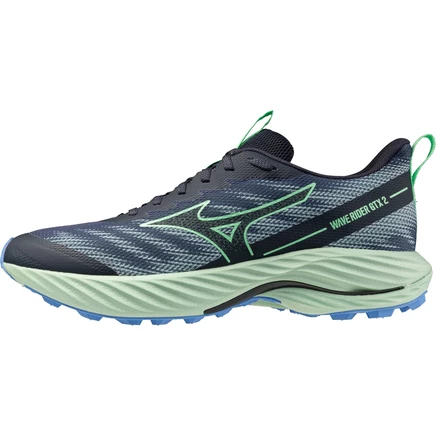 Мужские кроссовки Mizuno Wave Rider GTX 2 - Винтажные цвета индиго/ Neo Mint/Frontier Blue blue