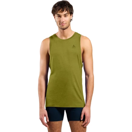 Мужская майка Odlo Natural Merino 160, оливковая
