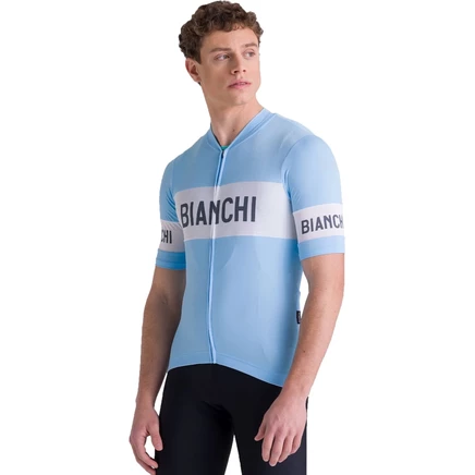 Мужская велофутболка Santini Bianchi Retro, голубая