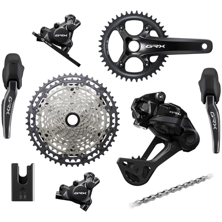 Групсет Shimano GRX RX820/RX825 Di2, 12-скоростной, черный