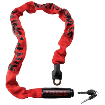 Цепной замок Kryptonite Keeper Integrated Chain 85 см, 7 мм, красный