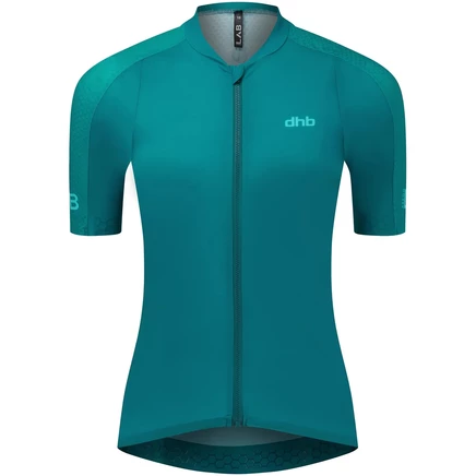 женский свитер с короткими рукавами dhb Aeron Lab Raceline 3.0 - UK 16 | XL - бирюзово-голубой