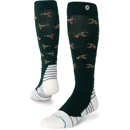 Унисекс носки Stance Huntin Mid Poly Snow, зеленые