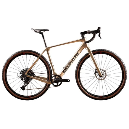 Bianchi ARCADEX COMP Velomann - GRX - Карбоновый гравийный велосипед - 2026 - металл песочный / графит глянцево-золотой