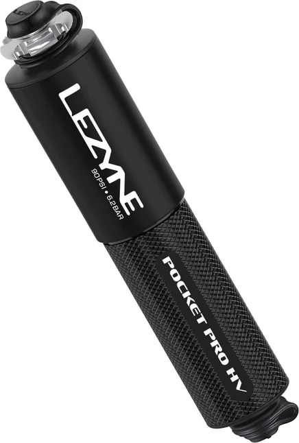 Мини-насос Lezyne CNC Pocket Drive Pro HV Mini - черный матовый / глянцевый черный черный