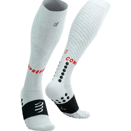 Компрессионные носки Compressport, бело-черно-красные