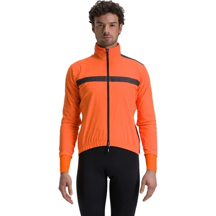 Мужская непромокаемая велосипедная куртка Santini Guard Neos 4W50875GUARDNEOS - оранжевый fluo AF orange