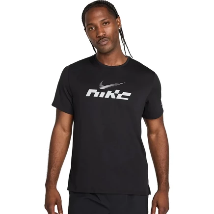 Мужская футболка Nike Miler Flash Dri-FIT UV, черная/серебристая