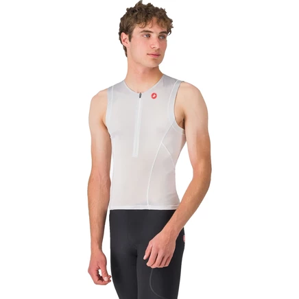 Мужская триатлонная майка Castelli Free Speed 3, бело-серая
