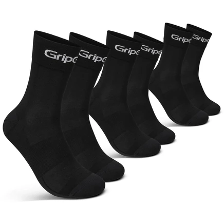 Носки GripGrab RIDE Regular Cut, 3 пары, черные